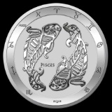 2021 Tokelau 1 oz Silver Zodiac Series: Pisces BU