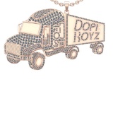 7.81 Ctw VS/SI1 Diamond 14K Rose Gold Hip Hop Style Necklace