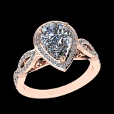 2.99 Ctw VS/SI1 Diamond 10k Rose Gold Engagement Ring (ALL DIAMOND ARE LAB GROWN)