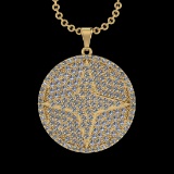 5.80 Ctw VS/SI1 Diamond 14 K Yellow Gold Necklace(ALL DIAMOND ARE LAB GROWN )