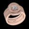 1.15 Ctw VS/SI1 Diamond 18K Rose Gold Engagement Ring