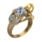 4.92 Ctw VS/SI1 Diamond 14k Yellow Gold Vintage Style Engagement Ring (ALL DIAMOND ARE LAB GROWN)