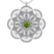 2.47 Ctw VS/SI1 Peridot and Diamond Set 10K white Gold Pendant (ALL DIAMOND ARE LAB GROWN)