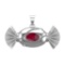 4.94 Ctw VS/SI1 Ruby and Diamond 14k white Gold Pandant (ALL DIAMOND ARE LAB GROWN) (ALL DIAMOND ARE