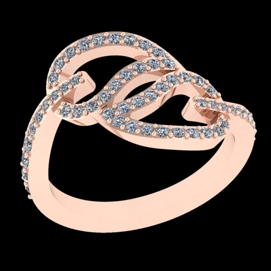 0.48 Ctw VS/SI1 Diamond Prong Set 10k Rose Gold Engagement Ring ( (ALL DIAMOND ARE LAB GROWN) )