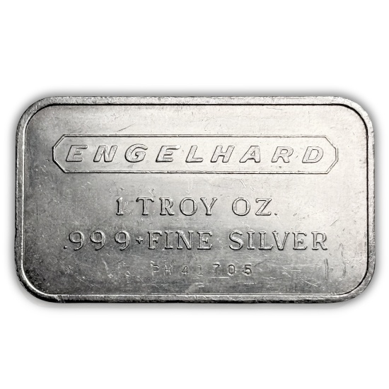 Engelhard Silver 1 oz Bar - Logo Reverse