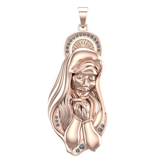 2.80 Ctw VS/SI1 Diamond 14k Rose Gold Pendant(ALL DIAMOND ARE LAB GROWN)