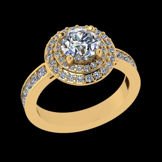 2.11 Ctw VS/SI1 (ALL DIAMOND ARE LAB GROWN ) Diamond 10k Yellow Gold Engagement Ring