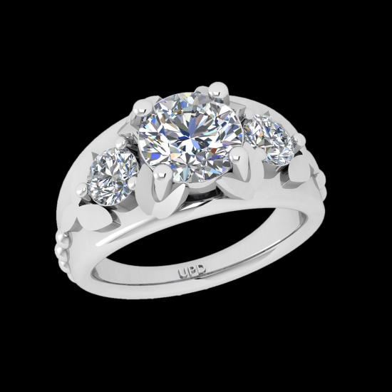 1.50 Ctw VS/SI1 Diamond 10k White Gold Engagement Ring (ALL DIAMOND ARE LAB GROWN)