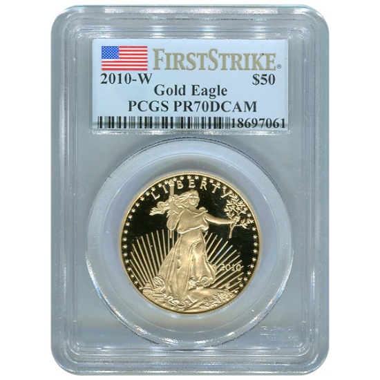 Certified Proof American Gold Eagle $50 2010-W PR70DCAM PCGS First Strike