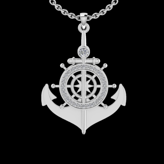 0.22 Ctw VS/SI1 Diamond 14K White Gold Necklace (ALL DIAMOND ARE LAB GROWN )