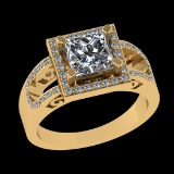 1.15 Ctw VS/SI1 Diamond Style 14 K Yellow Gold Engagement Ring (ALL DIAMOND ARE LAB GROWN )