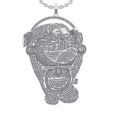 11.44 Ctw VS/SI1 Diamond 10K White Gold Hip Hop Style Necklace (ALL DIAMOND ARE LAB GROWN )
