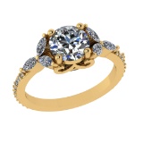 2.06 Ctw VS/SI1 Diamond 14k Yellow Gold Engagement Ring (ALL DIAMOND ARE LAB GROWN)