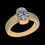 3.06 Ctw VS/SI1 Diamond 10k Yellow Gold Engagement Ring (ALL DIAMOND ARE LAB GROWN) (ALL DIAMOND ARE
