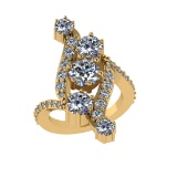 4.64 Ctw VS/SI1 Diamond 14K Yellow Gold Engagement Ring (ALL DIAMOND ARE LAB GROWN )