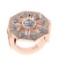 3.34 Ctw VS/SI1 Diamond 10K Rose Gold Engagement Halo Ring