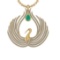7.52 Ctw VS/SI1 Emerald and Diamond 14K Yellow Gold Pendant (ALL DIAMOND ARE LAB GROWN)