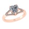 1.22 Ctw VS/SI1 Diamond 10K Rose Gold Engagement Halo Ring(ALL DAMONDS ARE LAB GROWN)
