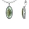 17.79 Ctw VS/SI1 Green Amethyst and Diamond 14K White Gold Necklace (ALL DIAMOND ARE LAB GROWN )