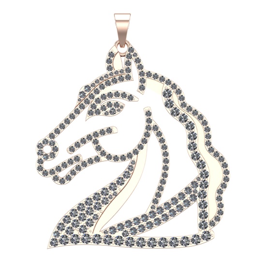 5.86 Ctw VS/SI1 Diamond 14k Rose Gold Pendant (ALL DIAMOND ARE LAB GROWN )