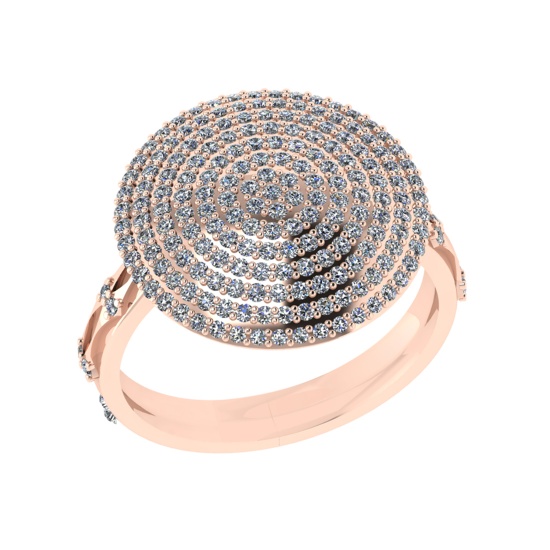 0.96 Ctw SI2/SI1 Diamond 14k Rose Gold Engagement Ring (ALL DIAMOND ARE LAB GROWN)