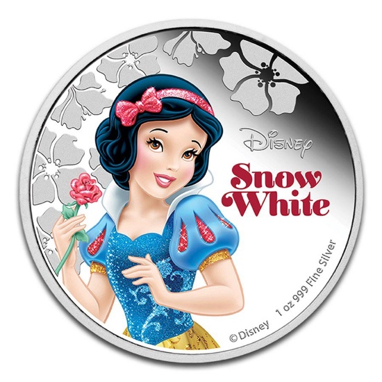 2015 Niue 1 oz Silver $2 Disney Princess Snow White