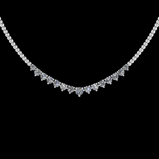 1.06 CtwVS/SI1 Diamond Prong Set 14K White Gold Slide Necklace (ALL DIAMOND ARE LAB GROWN )
