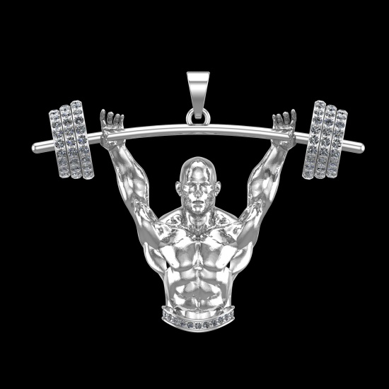 3.34 Ctw VS/SI1 Diamond 10k white Gold Pandant (ALL DIAMOND ARE LAB GROWN) (ALL DIAMOND ARE LAB GROW