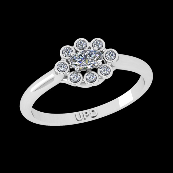 0.33 Ctw VS/SI1 Diamond 10k white Gold Engagement Ring (ALL DIAMOND ARE LAB GROWN) (ALL DIAMOND ARE
