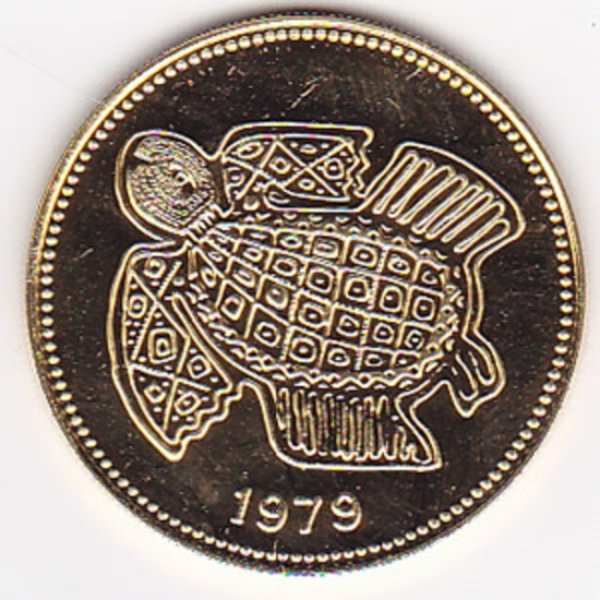 Panama 100 balboas gold 1979 Golden Turtle