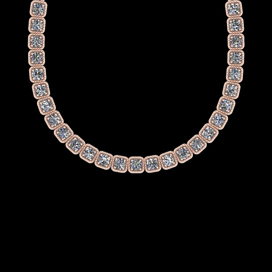 2.82 CtwVS/SI1 Diamond Prong Set 14K Rose Gold Necklace (ALL DIAMOND ARE LAB GROWN )