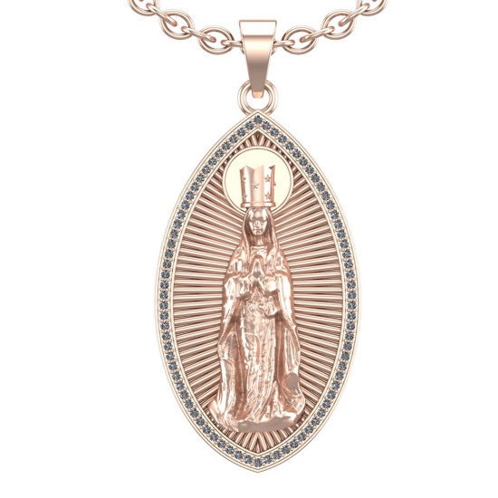 0.40 Ctw VS.SI1 (ALL DIAMOND ARE LAB GROWN ) Diamond 14k Rose Gold Necklace (ALL DIAMOND ARE LAB GRO