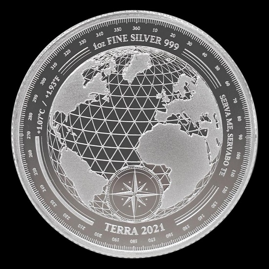 2021 Tokelau 1 oz Silver $5 Terra BU
