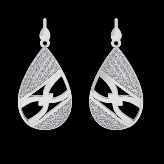 0.54 Ctw VS/SI1 Diamond 10k White Gold Pandant Necklace (ALL DIAMOND ARE LAB GROWN)