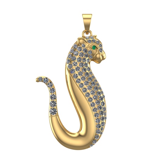 1.86 Ctw SI2/SI1 Diamond 14k Yellow Gold Pendant (ALL DIAMOND ARE LAB GROWN) (ALL DIAMOND ARE LAB GR