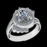 2.67 Ctw VS/SI1 (ALL DIAMOND ARE LAB GROWN ) Diamond 10k white Gold Engagement Ring