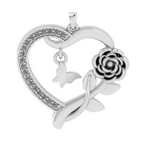 0.25 Ctw VS/SI1 Diamond 14k white Gold Pendant (ALL DIAMOND ARE LAB GROWN )
