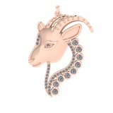 0.48 Ctw VS/SI1 Diamond 14k Rose Gold Pendant (ALL DIAMOND ARE LAB GROWN )