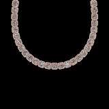 2.82 CtwVS/SI1 Diamond Prong Set 14K Rose Gold Necklace (ALL DIAMOND ARE LAB GROWN )
