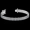 3.50 CtwVS/SI1 Diamond Prong Set 14K White Gold 2 Row Bracelet (ALL DIAMOND ARE LAB GROWN )