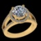 3.44 Ctw VS/SI1 Diamond Prong Set 10k Yellow Gold Engagement Ring (ALL DIAMOND ARE LAB GROWN )