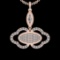 1.45 Ctw VS/SI1 Diamond 10k Rose Gold Christmas Theme Pandant (ALL DIAMOND ARE LAB GROWN )