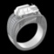 1.07 Ctw VS/SI1 Diamond 10k white Gold Engagement Ring ( (ALL DIAMOND ARE LAB GROWN) )