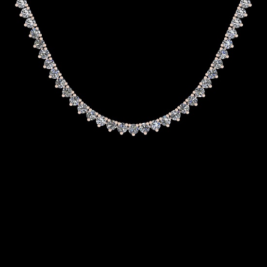 2.24 Ctw VS/SI1 Diamond 14K Rose Gold Slide Necklace (ALL DIAMOND ARE LAB GROWN )