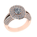 2.59 Ctw VS/SI1 Diamond 14k Rose Gold Engagement Ring (ALL DIAMOND ARE LAB GROWN)