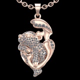 1.63 Ctw VS/SI1 Diamond 10k Rose Gold Pandant (ALL DIAMOND ARE LAB GROWN) ( (ALL DIAMOND ARE LAB GRO