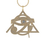 4.46 Ctw VS/SI1 Diamond 14K Yellow Gold Pendant Necklace (ALL DIAMOND LAB GROWN )