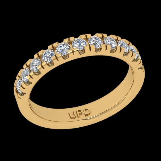 0.50 Ctw VS/SI1 Diamond Prong Set 10K Yellow Gold Eternity Band Ring (ALL DIAMOND ARE LAB GROWN)