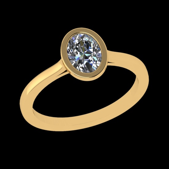 0.75 Ctw VS/SI1 Diamond 10k Yellow Gold Solitaire Ring (ALL DIAMOND ARE LAB GROWN) (ALL DIAMOND ARE